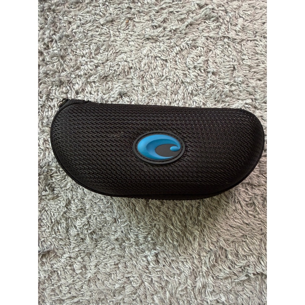 Costa Unisex Zippered‎ Sunglasses Case OS Black Blue Mesh Hard Shell Protector